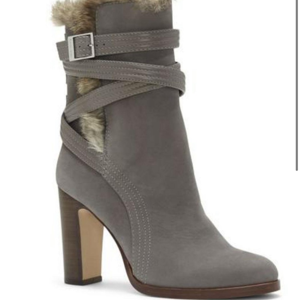 Louise Et Cie grey faux fur lined booties